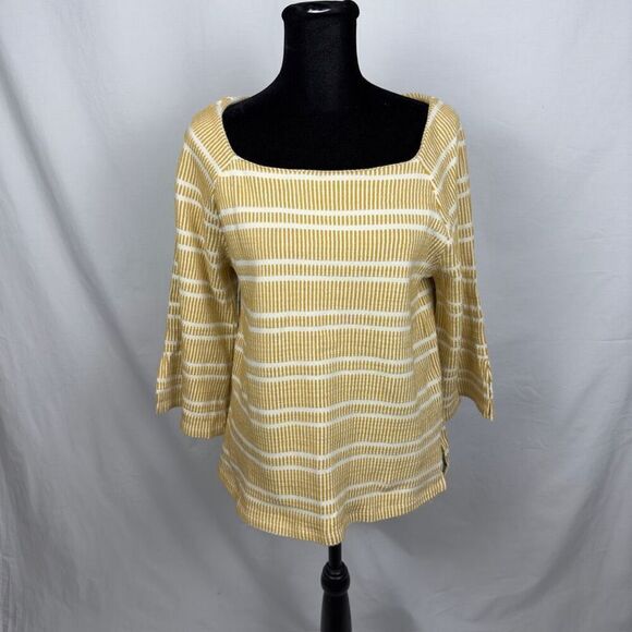 Anthropologie Postmark Square Neck 3/4 Sleeve Top - Women’s M - Picture 2 of 9